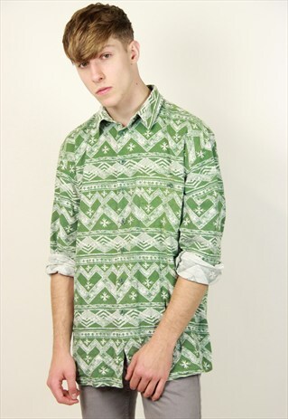 VINTAGE GREEN NAVAJO SHIRT