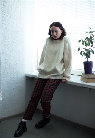 VINTAGE 80'S HANDMADE WOOL SCADI STYLE JUMPER