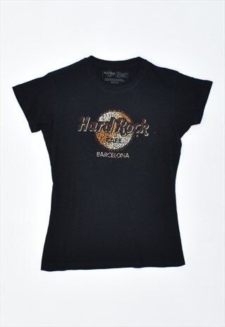 VINTAGE 90'S HARD ROCK CAFE BARCELONA T-SHIRT TOP BLACK