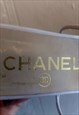 VINTAGE CHANEL BLACK AND LILAC LEATHER TOE CAP SHOES