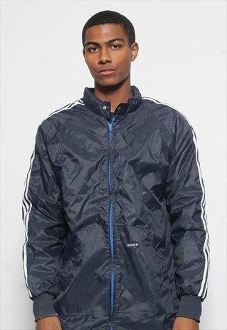 VINTAGE ADIDAS QULITED LIGHT JACKET BLACK