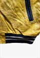 VINTAGE 90S REDSKINS YELLOW LEATHER VARSITY JACKET