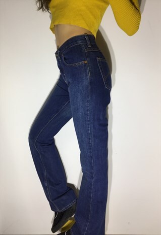 VINTAGE 90' AMAZING MUSTANG BLUE SKINNY JEANS