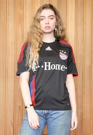 VINTAGE 1990S BLACK ADIDAS FOOTBALL SHIRT
