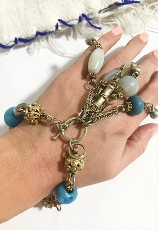 1960'S BERBER TURQUOISE BEADED BRACELET