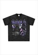 BLACK WASHED J.COLE GRAPHIC COTTON FANS T SHIRT TEE