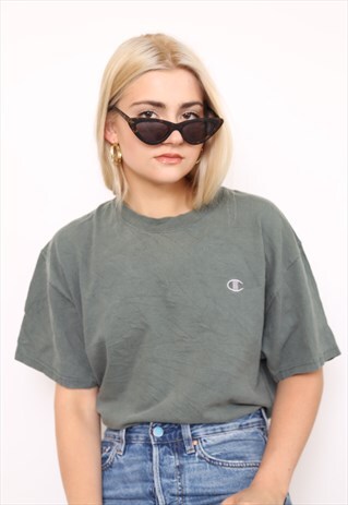 VINTAGE 90S CHAMPION KHAKI TOP T-SHIRT