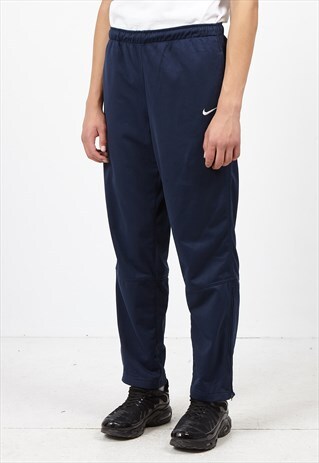 VINTAGE RETRO NAVY NIKE TRACK BOTTOMS JOGGERS