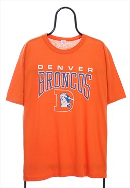 Vintage NFL Denver Broncos Single Stitch Orange TShirt Mens