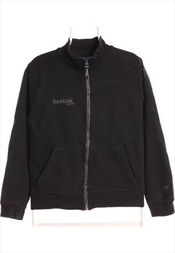 Vintage 90's Reebok Sweatshirt Hockey Full Zip Up Black