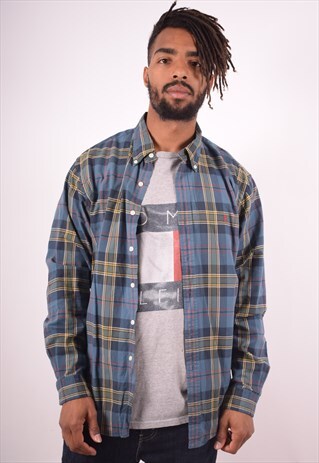 POLO RALPH LAUREN MENS VINTAGE SHIRT XL MULTI CHECK 90S