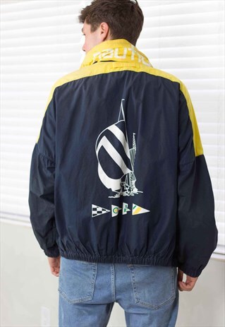 VINTAGE NAUTICA WINDBREAKER JACKET LOGO 90S XL 19.6