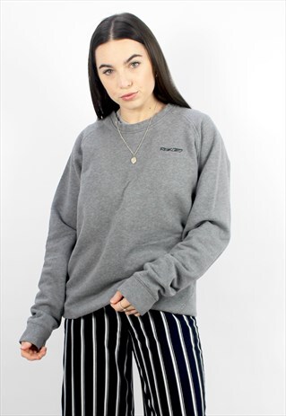 90'S RETRO GREY OVERSIZED SWEATSHIRT