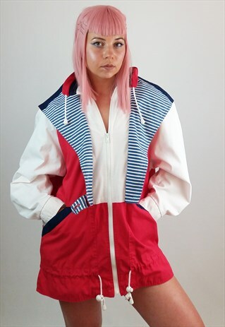 BRAEFAIR SPORT VINTAGE 80'S OVERSIZED NAUTICAL JACKET
