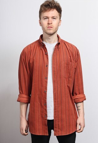 VINTAGE CORDUROY CORD SHIRT STRIPED