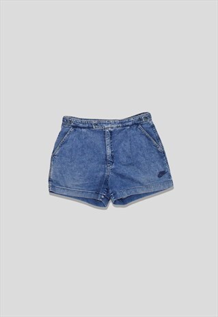 VINTAGE 90S NIKE CHALLENGE COURT DENIM SHORTS IN BLUE