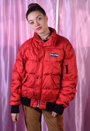 VINTAGE RALPH LAUREN POLO JEANS RED PUFFA JACKET