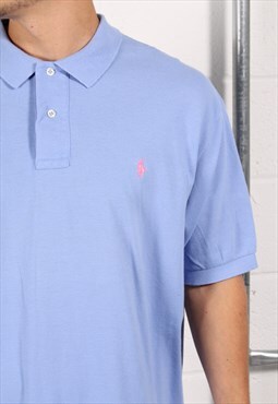 Vintage Polo Ralph Lauren Polo Shirt in Blue Short Sleeve XL