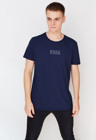 NAVY DOMINO T-SHIRT