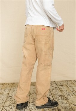 Vintage Dickies Carpenter Trousers Men's Beige
