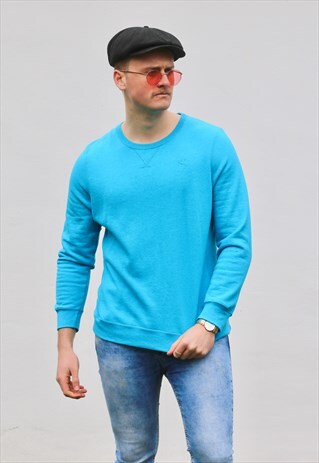 CHAMPION USA MINIMALIST BABY BLUE HEATHERED SWEATSHIRT