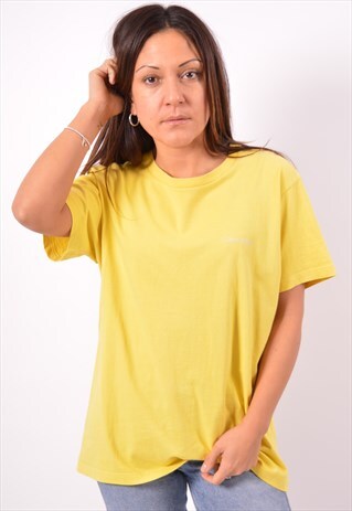VINTAGE CALVIN KLEIN T-SHIRT TOP YELLOW