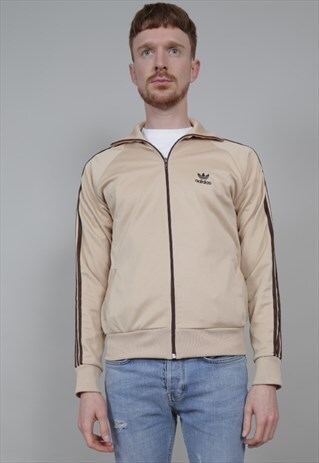 VINTAGE 90'S ADIDAS BEIGE TRACKSUIT JACKET