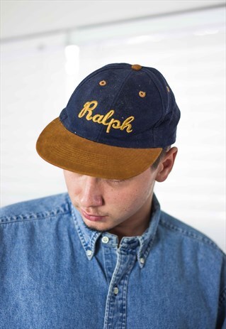 VINTAGE EMBROIDERED BASEBALL CAP HAT 90S X 2.9