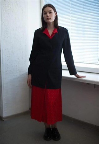 VINTAGE 80'S MINIMAL BLACK JACKET