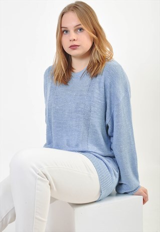 VINTAGE 80'S JUMPER IN BLUE
