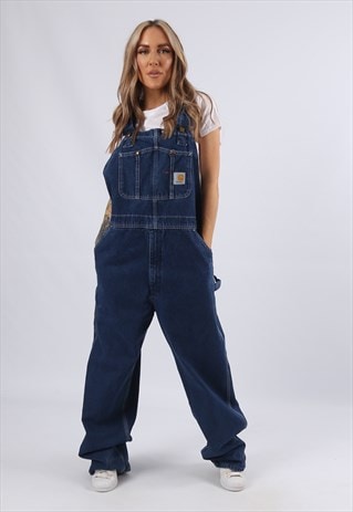 VINTAGE CARHARTT DENIM DUNGAREES UK 14 L (9AQ)