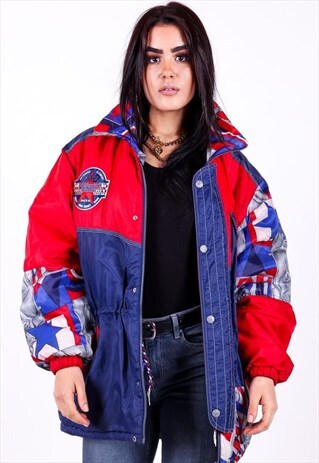 PATTERNED CAR PUFFER JACKET AWJ240