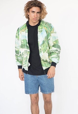 VINTAGE 80S NATURE BOMBER JACKET