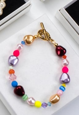 La Galassia Handmade Crystal Pearl Bracelet