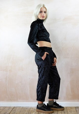 JUST A LITTLE CRUSH BLACK VELVET CO-ORDINATES