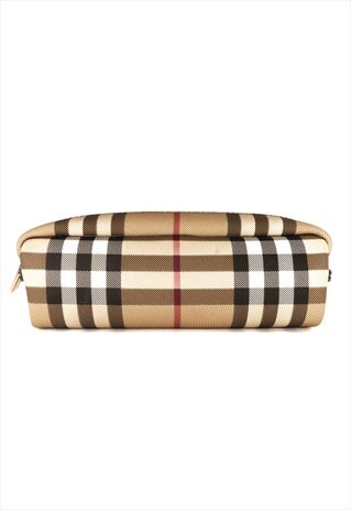 Authentic Vintage 00s Burberry Cosmetic Bag / Brush Case