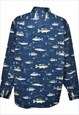 VINTAGE NAUTICA ANIMAL PRINT SHIRT - XL