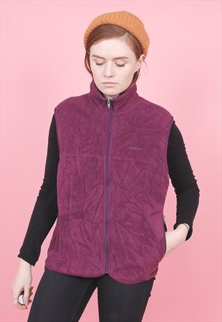 VINTAGE PURPLE PATAGONIA FLEECE GILET /R3024