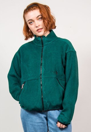 THE NORTH FACE GREEN FLEECE JACKET