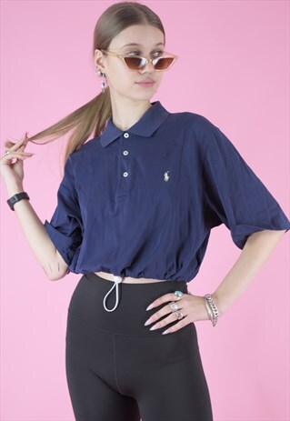 cropped ralph lauren polo shirt