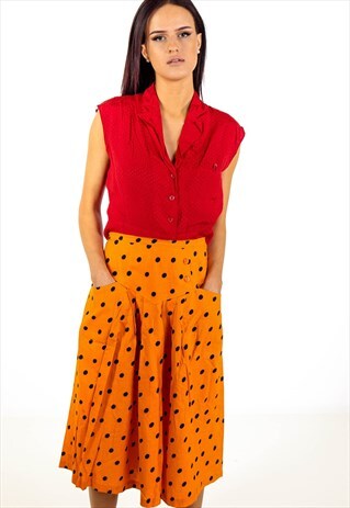 VINTAGE POLKA DOT SKIRT ACSK24