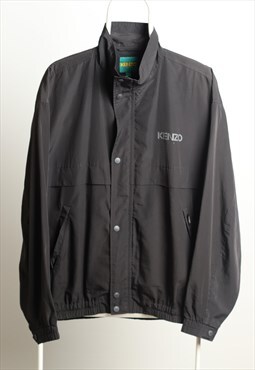 Golf Vintage Kenzo Windbreaker Skript Jacket Black L