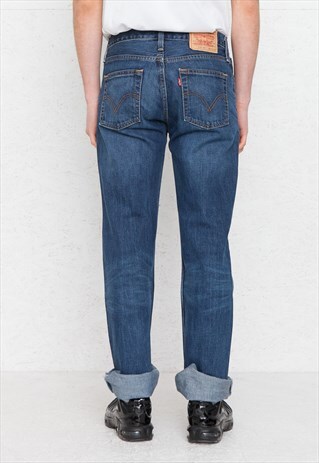 VINTAGE BLUE LEVI'S 518 04 FIT DENIM JEANS