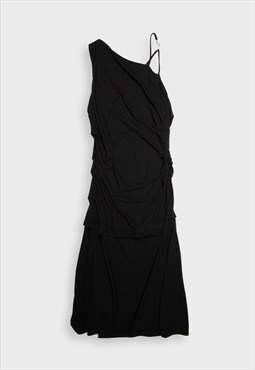 Versus Versace asymmetrical black dress