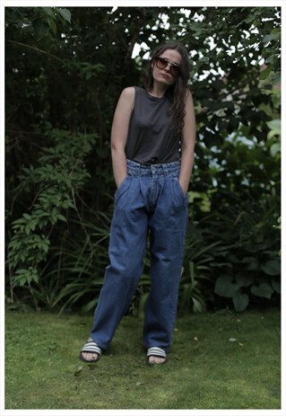 VINTAGE 80'S BLUE WIDE JEANS