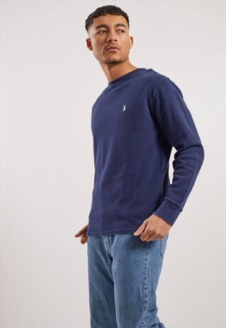 VINTAGE RALPH LAUREN LONG SLEEVE WAFFLE TOP