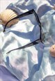 BLACK EXAGGERATED CHUNKY CAT EYE SUNGLASSES