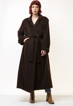 80s Woman ESCADA Alpaca Wool Coat Women 5379