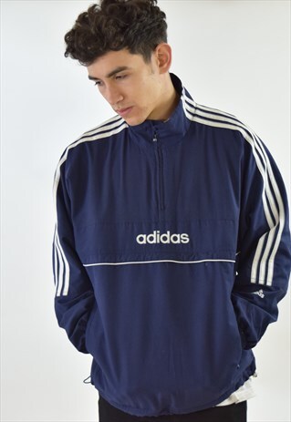 VINTAGE BLUE ADIDAS 90S TRACKSUIT TOP JACKET