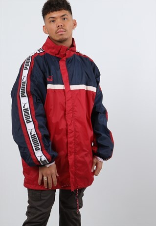 VINTAGE PUMA LARGE RED LIGHTWEIGHT JACKET